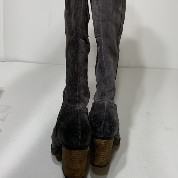 Gray suede knee highs size EU40 made Portugal Horton - Picture 4 of 15